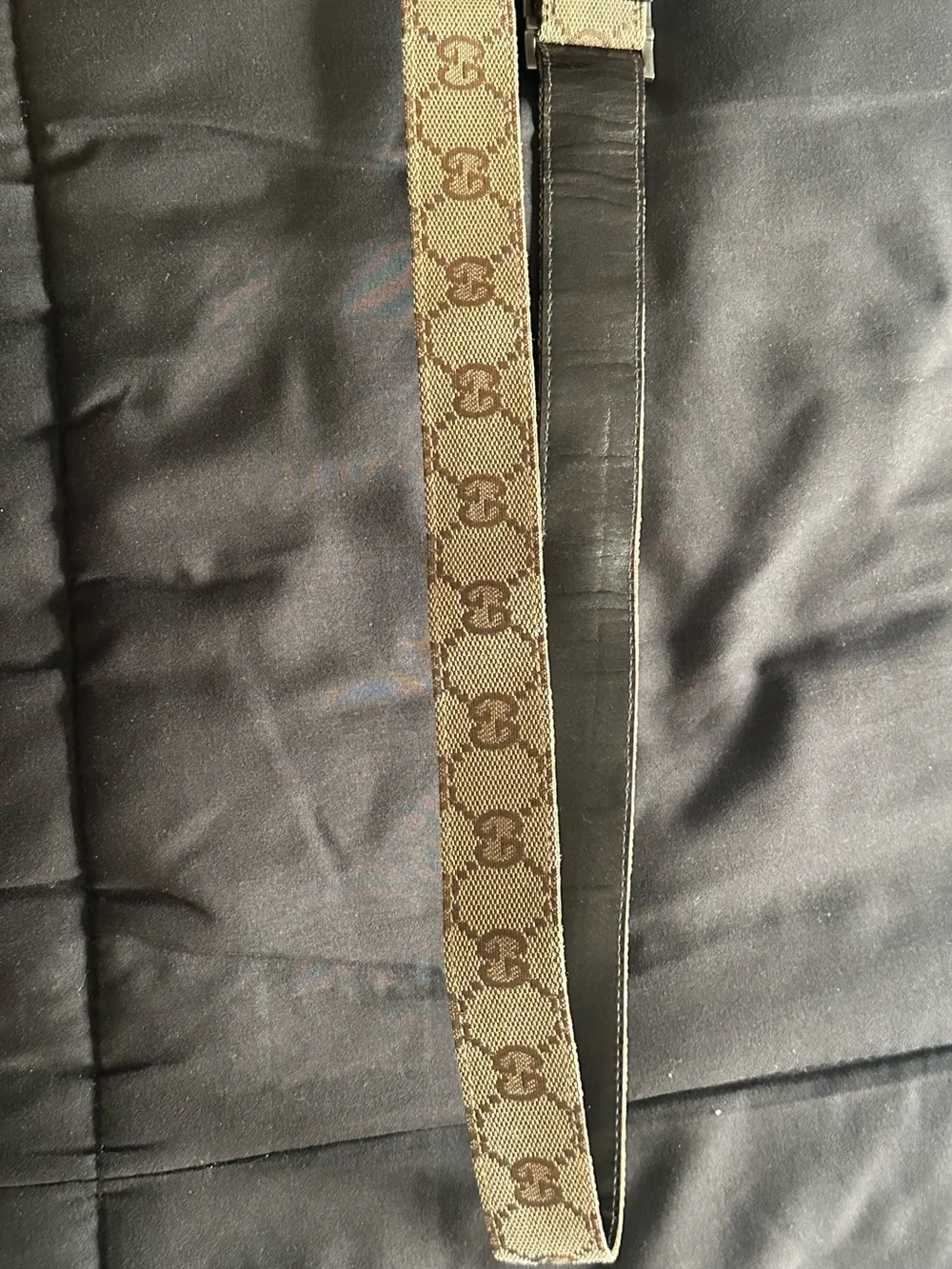 Gucci GG Monogram Canvas Belt in Brown and Tan